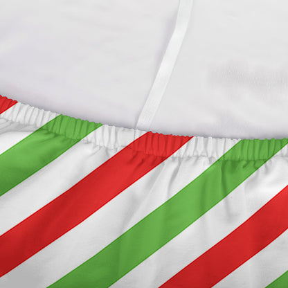 Christmas Candy Cane Striped Print Sofa Cover