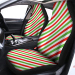 Christmas Candy Cane Striped Print Universal Fit Car Seat Covers