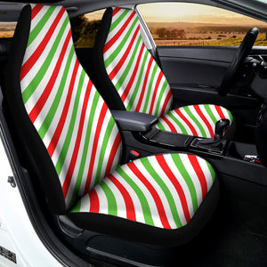 Christmas Candy Cane Striped Print Universal Fit Car Seat Covers