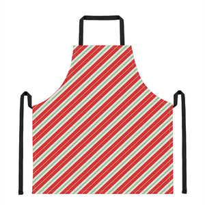 Christmas Candy Cane Stripes Print Apron