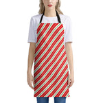 Christmas Candy Cane Stripes Print Apron