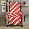 Christmas Candy Cane Stripes Print Armchair Protector