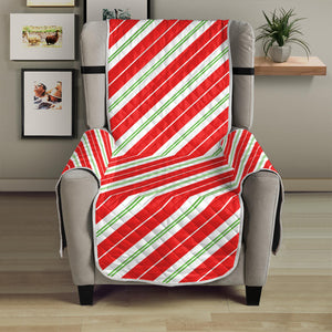 Christmas Candy Cane Stripes Print Armchair Protector