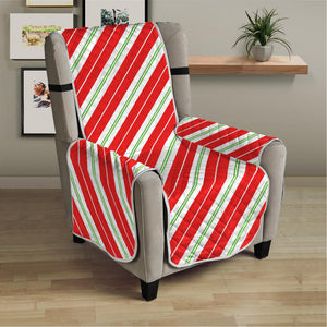 Christmas Candy Cane Stripes Print Armchair Protector