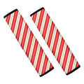 Christmas Candy Cane Stripes Print Car Seat Belt Covers