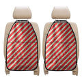 Christmas Candy Cane Stripes Print Car Seat Organizers