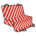 Christmas Candy Cane Stripes Print Pet Car Back Seat Cover
