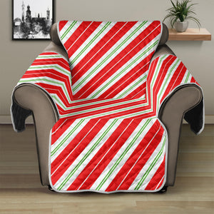 Christmas Candy Cane Stripes Print Recliner Protector