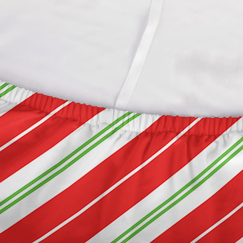 Christmas Candy Cane Stripes Print Sofa Cover