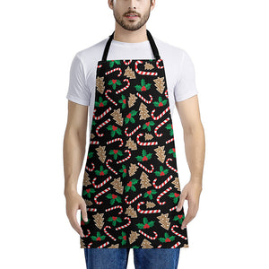 Christmas Cookie And Candy Pattern Print Apron