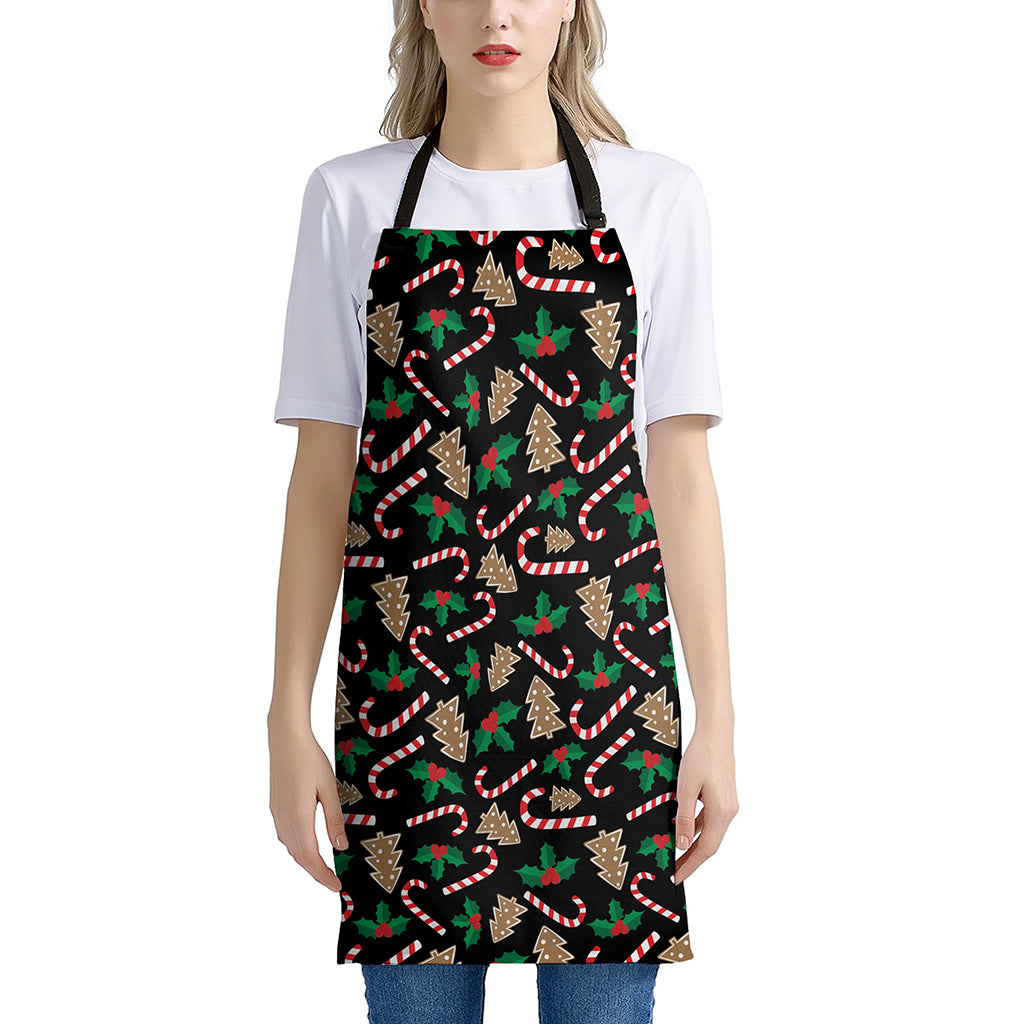 Christmas Cookie And Candy Pattern Print Apron