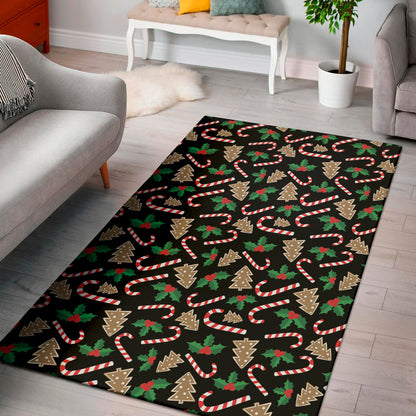 Christmas Cookie And Candy Pattern Print Area Rug