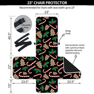 Christmas Cookie And Candy Pattern Print Armchair Protector