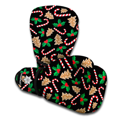 Christmas Cookie And Candy Pattern Print Boxing Gloves