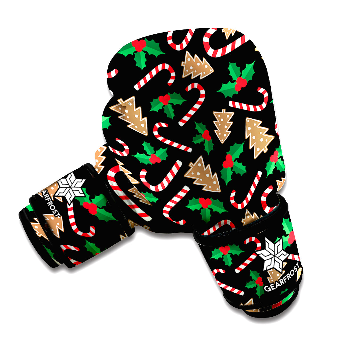 Christmas Cookie And Candy Pattern Print Boxing Gloves