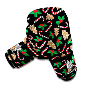 Christmas Cookie And Candy Pattern Print Boxing Gloves