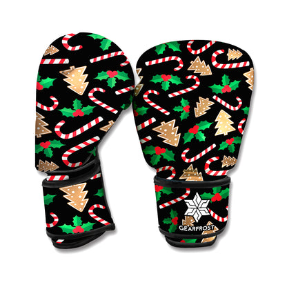 Christmas Cookie And Candy Pattern Print Boxing Gloves