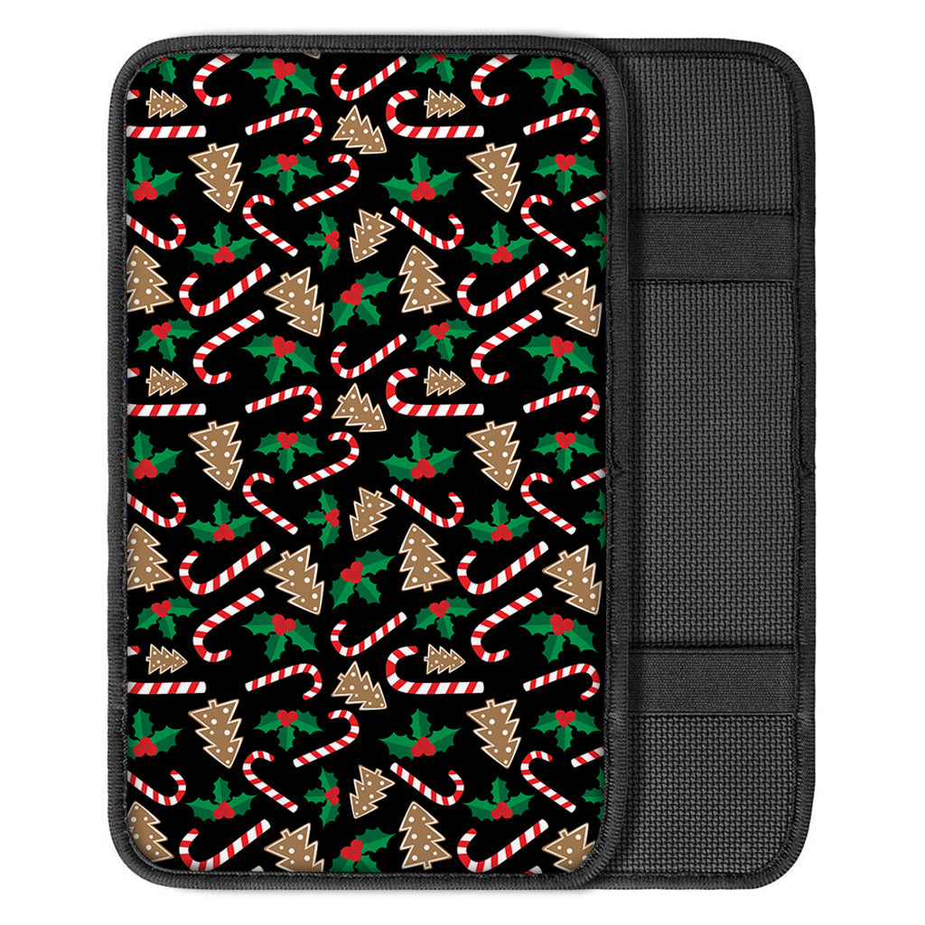 Christmas Cookie And Candy Pattern Print Car Center Console Cover