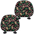 Christmas Cookie And Candy Pattern Print Car Headrest Covers