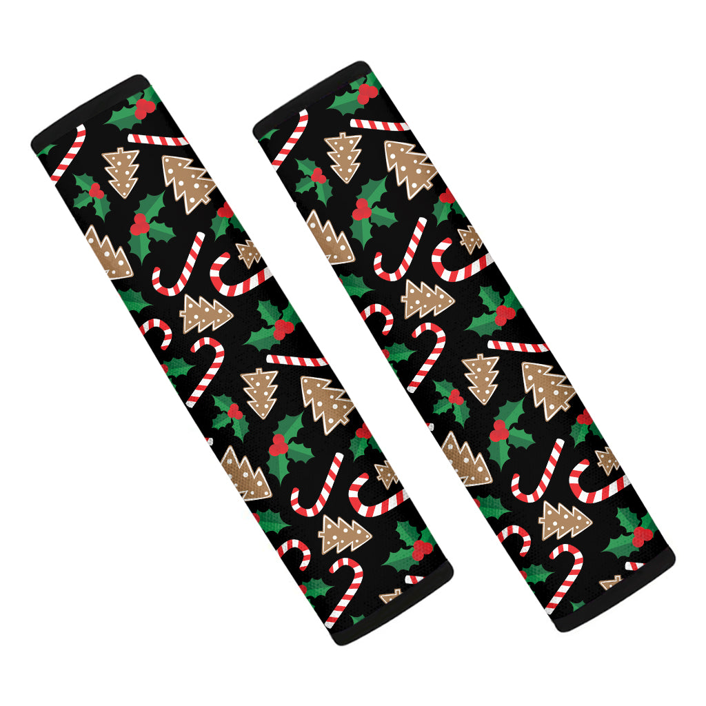 Christmas Cookie And Candy Pattern Print Car Seat Belt Covers