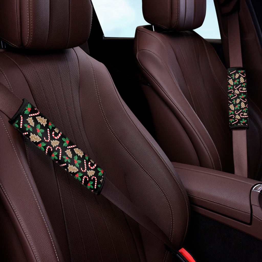 Christmas Cookie And Candy Pattern Print Car Seat Belt Covers
