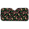 Christmas Cookie And Candy Pattern Print Car Sun Shade