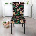 Christmas Cookie And Candy Pattern Print Dining Chair Slipcover