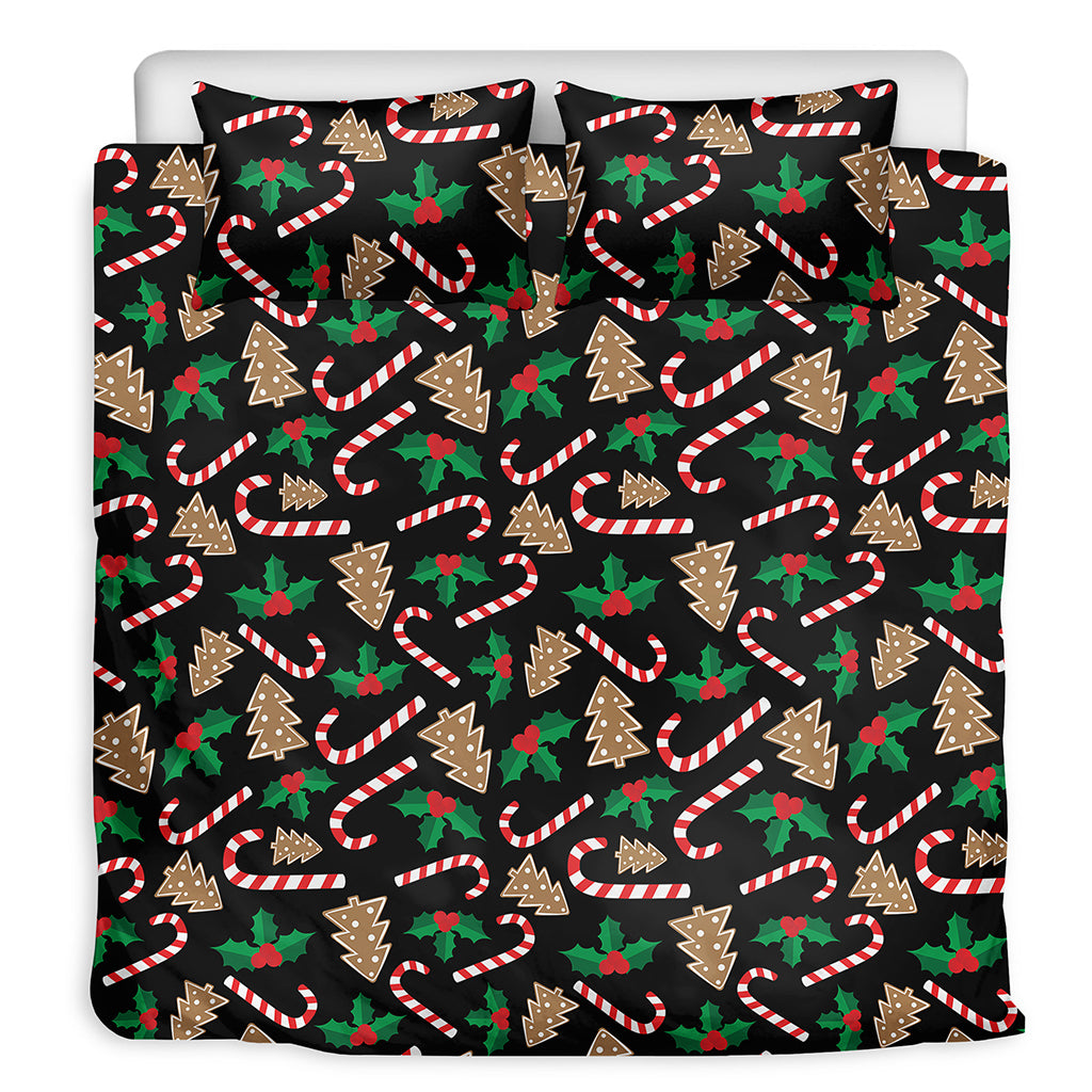 Christmas Cookie And Candy Pattern Print Duvet Cover Bedding Set