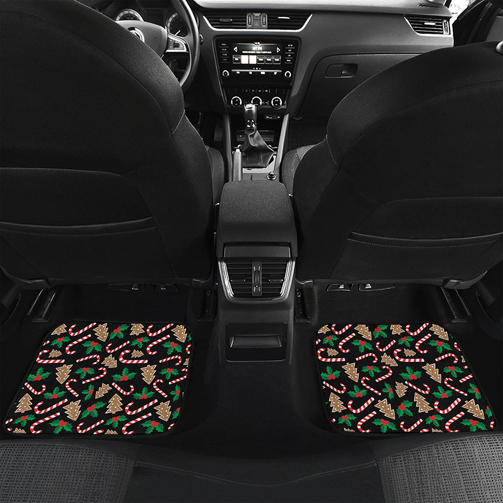 Christmas Cookie And Candy Pattern Print Front and Back Car Floor Mats
