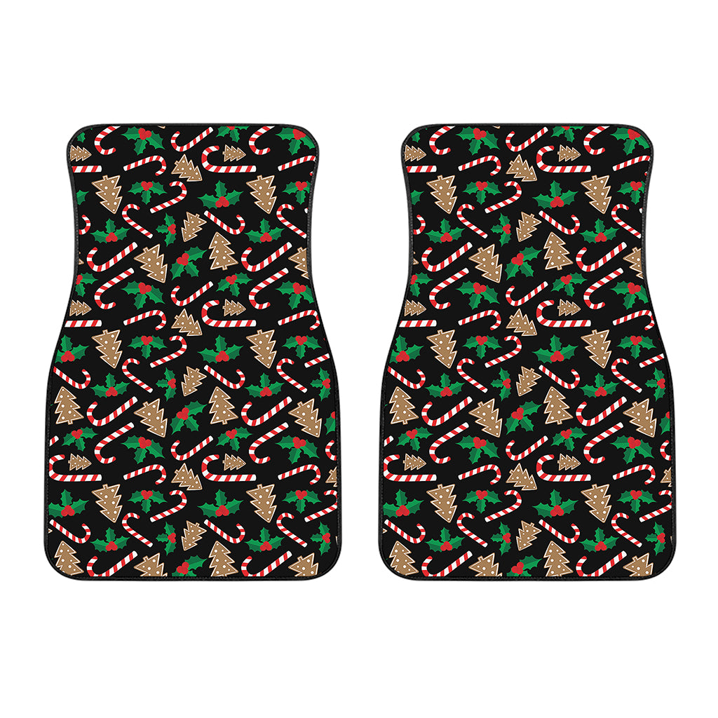 Christmas Cookie And Candy Pattern Print Front Car Floor Mats