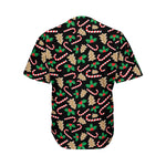 Christmas Cookie And Candy Pattern Print Men's Baseball Jersey