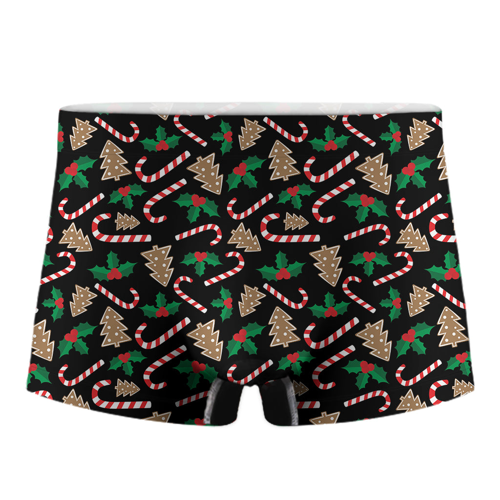 Christmas Cookie And Candy Pattern Print Men's Boxer Briefs