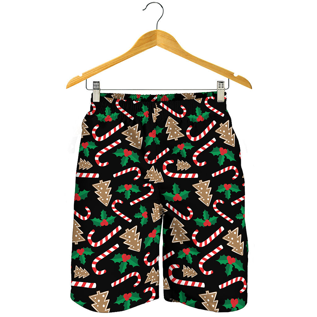 Christmas Cookie And Candy Pattern Print Men's Shorts