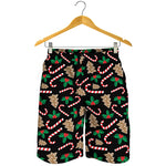 Christmas Cookie And Candy Pattern Print Men's Shorts