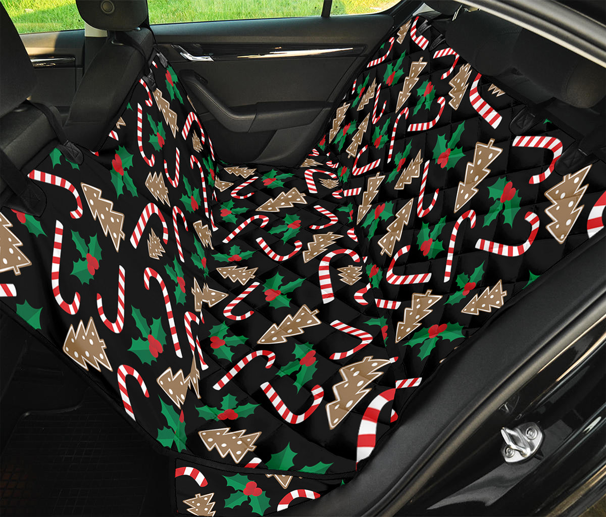 Christmas Cookie And Candy Pattern Print Pet Car Back Seat Cover