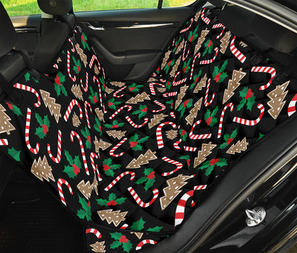 Christmas Cookie And Candy Pattern Print Pet Car Back Seat Cover