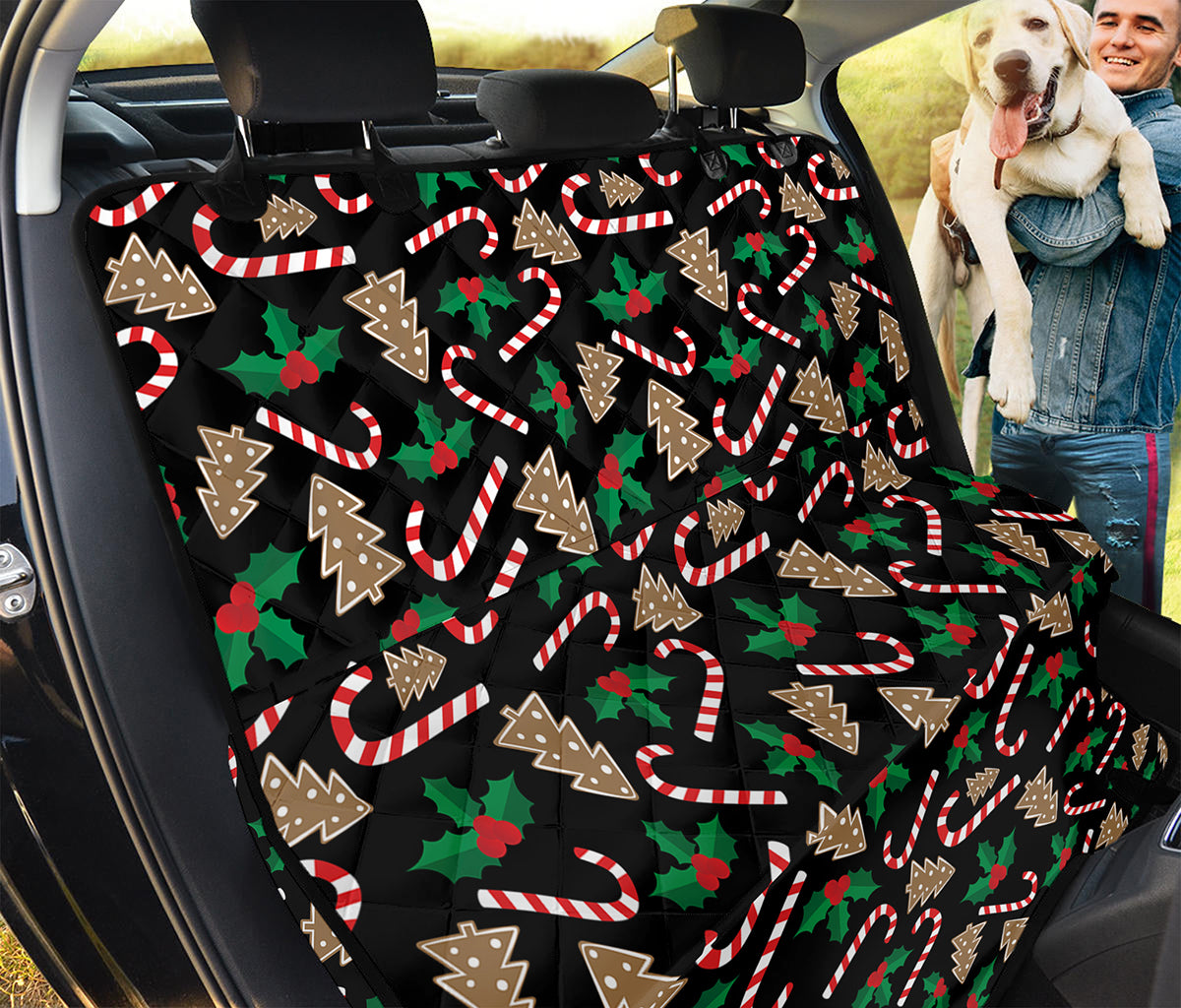 Christmas Cookie And Candy Pattern Print Pet Car Back Seat Cover