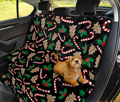 Christmas Cookie And Candy Pattern Print Pet Car Back Seat Cover