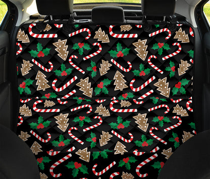 Christmas Cookie And Candy Pattern Print Pet Car Back Seat Cover