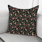 Christmas Cookie And Candy Pattern Print Pillow Cover
