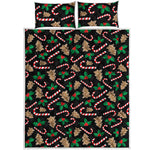 Christmas Cookie And Candy Pattern Print Quilt Bed Set