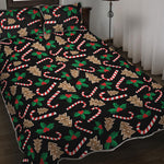 Christmas Cookie And Candy Pattern Print Quilt Bed Set