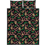 Christmas Cookie And Candy Pattern Print Quilt Bed Set