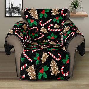 Christmas Cookie And Candy Pattern Print Recliner Protector