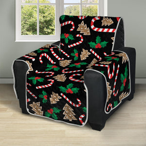 Christmas Cookie And Candy Pattern Print Recliner Protector