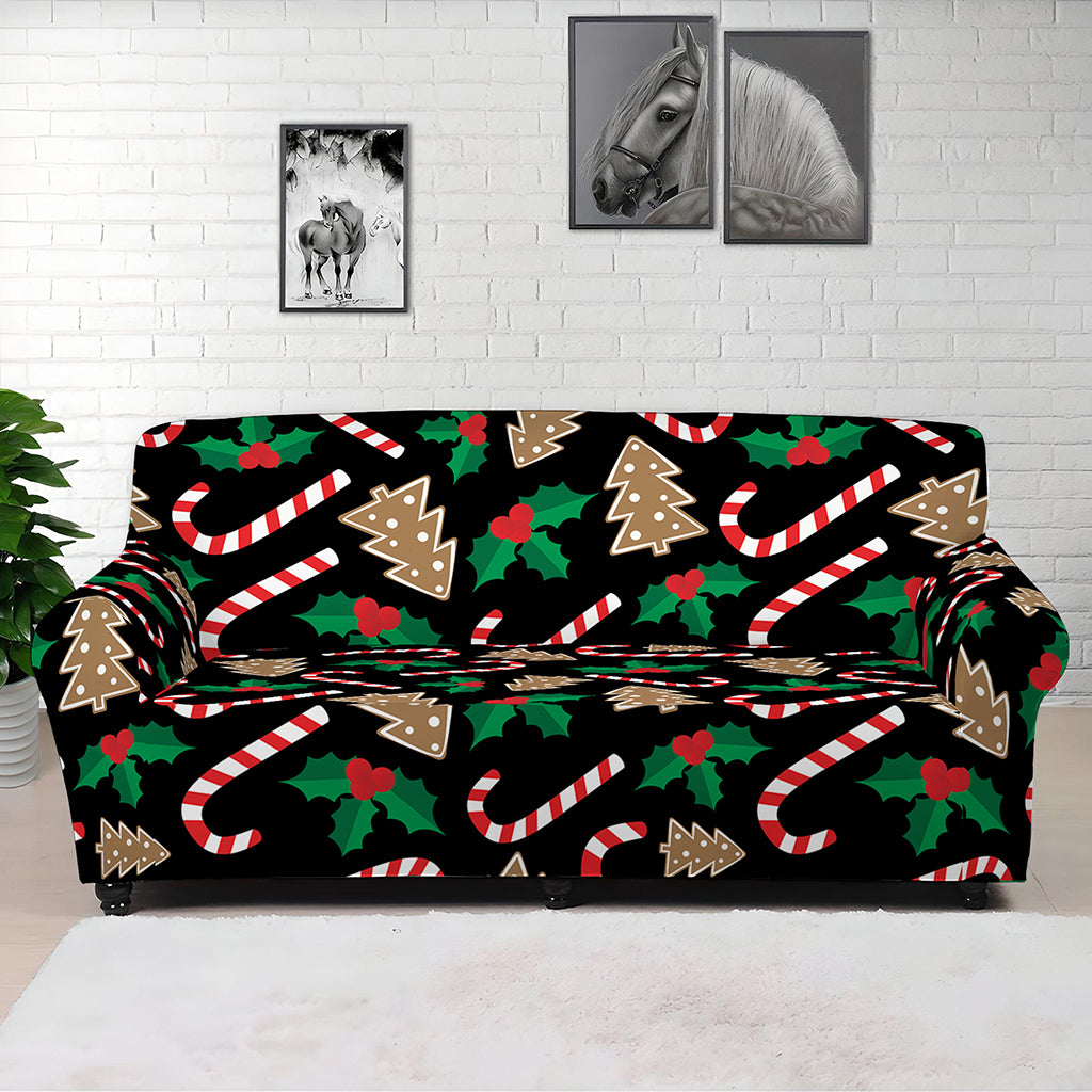 Christmas Cookie And Candy Pattern Print Sofa Cover