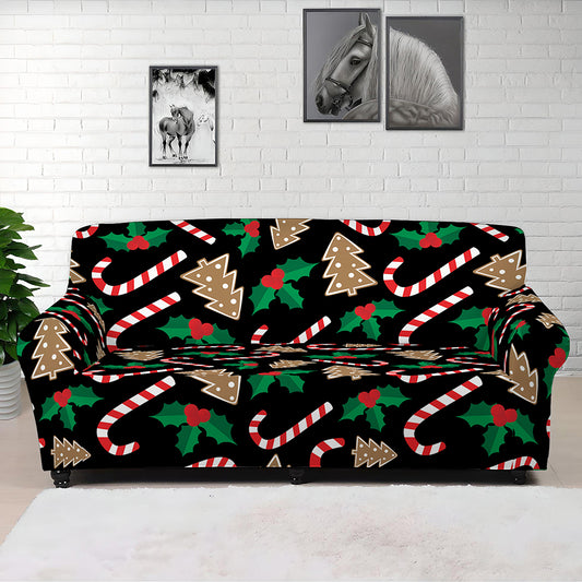 Christmas Cookie And Candy Pattern Print Sofa Cover