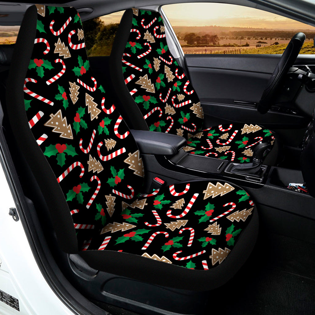 Christmas Cookie And Candy Pattern Print Universal Fit Car Seat Covers