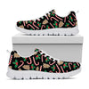 Christmas Cookie And Candy Pattern Print White Sneakers