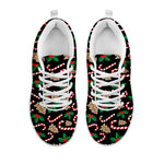 Christmas Cookie And Candy Pattern Print White Sneakers